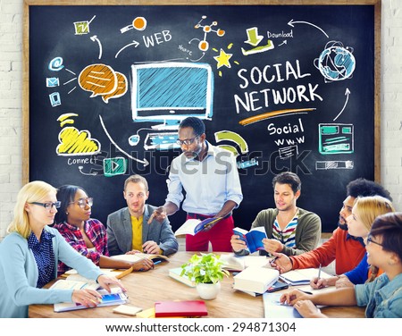 Social Network Social Media People Learning Education Concept