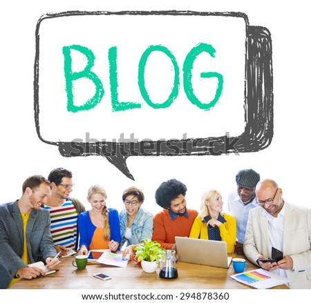 Social Media Connecting Blog Communication Content Concept