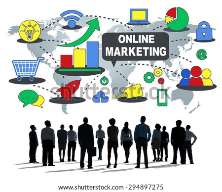 Online Marketing Business Global Advertisement Promotion Concept