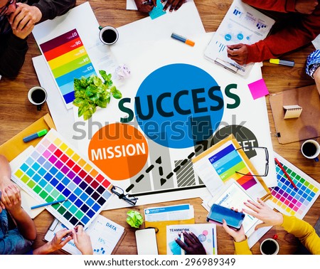 Success Mission Target Business Growth Planning Concept