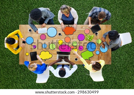 Multiethnic Group of People in Meeting Concept