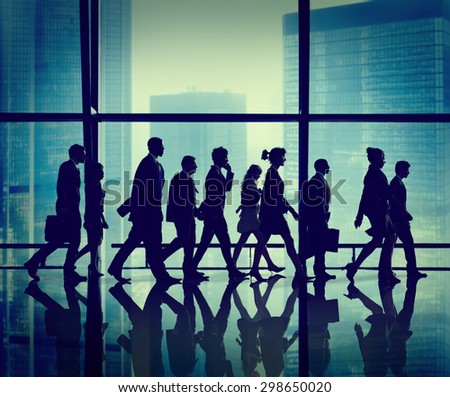 Business People Corporate Walking Travel Office Concept