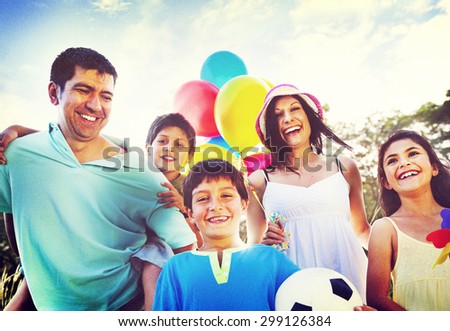 Family Happiness Holiday Vacation Activity Concept