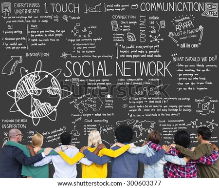 Social Network Media Technology Board Concept