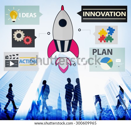 Innovation Plan Planning Ideas Action Launch Start Up Success Concept