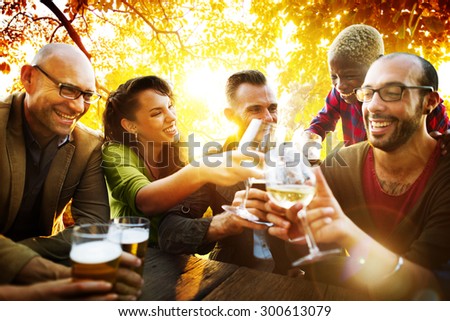Diverse People Friends Hanging Out Concept