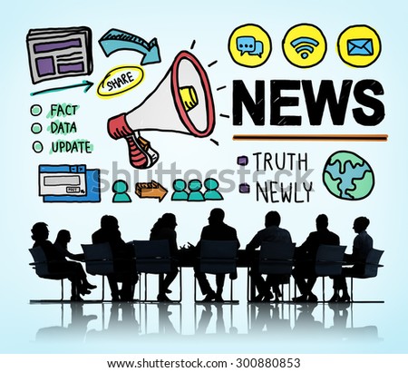 News Broadcast Information Media Publication Concept