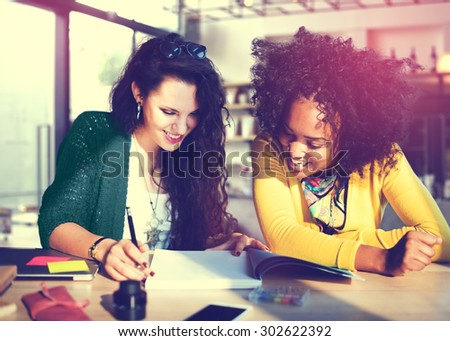 Women Discussion Research Teamwork Concept