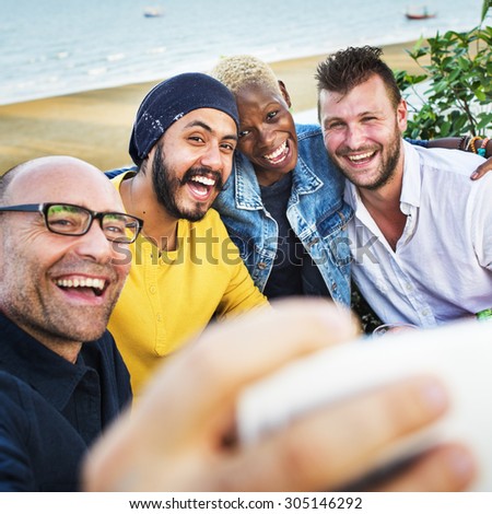 Diversity Friends Selfie Photo Togetherness Concept