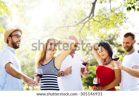 Teenagers Friends Dancing Hangout Happiness Concept