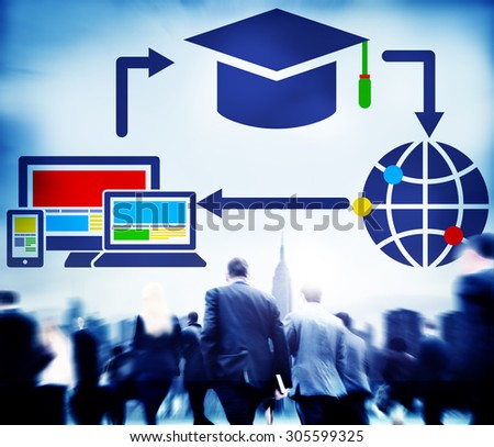 Education Learning E-learning Technology Global Concept