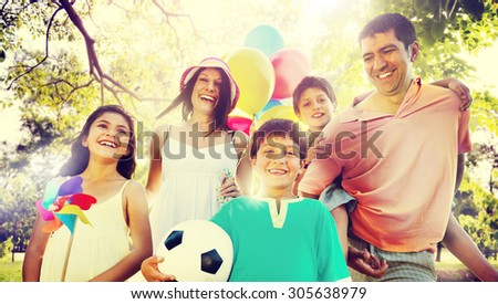 Family Happiness Parents Holiday Vacation Activity Concept