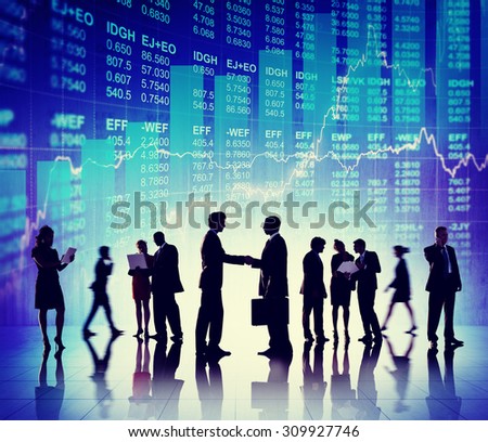 Business People Deal Collaboration Stock Exchange Concept