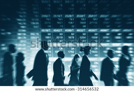 Group of Business People Stock Market Concept