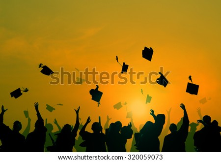 Group Of Diverse Students Celebrating Graduation