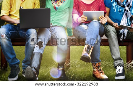 Students Education Social Media Laptop Tablet