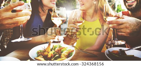 Friend Friendship Dining Celebration Hanging out Concept