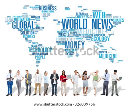 World News Globalization Advertising Event Media Concept