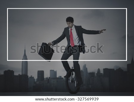 Businessman taking a risk in New York city.
