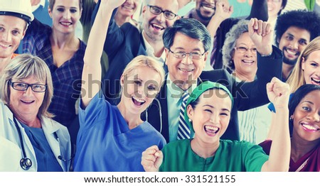 Celebrating Diverse People Various Occupations Concept