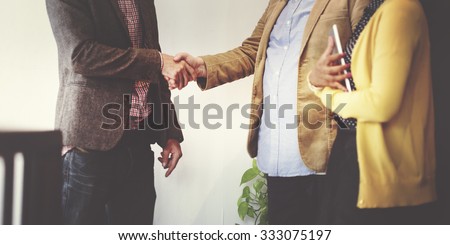 Business Team Partnership Greeting Handshake Concept