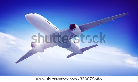 Aircraft Midair Public Transportation Flying concept