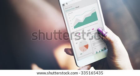 Stock Statistic Analysis Information Chart Bar Data Concept
