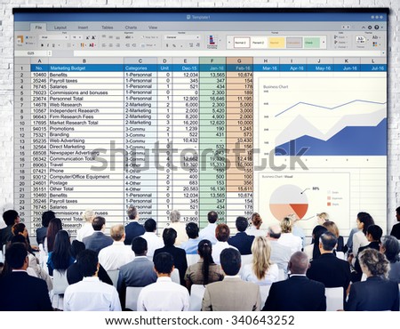 Financial Planning Accounting Report Spreadsheet Concept