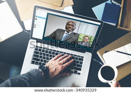 Video Call Conference Chatting Communication Concept