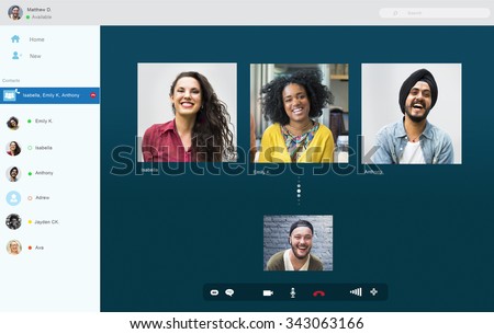Video Call Chatting Communication Concept