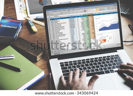 Financial Planning Accounting Report Spreadsheet Concept