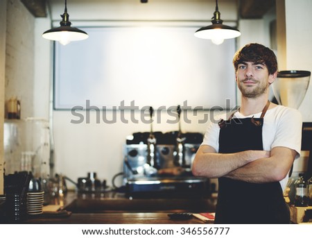 Barista Cafe Coffee Shop Owner Service Concept