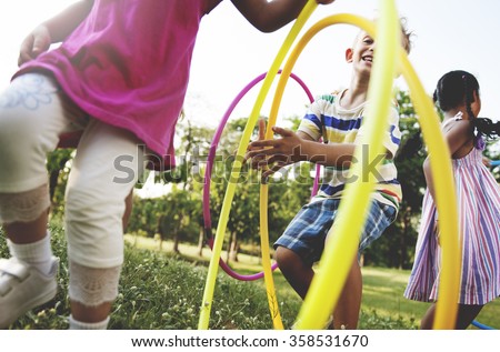 Child Children Childhood Hula Hoop Hooping Kids Concept