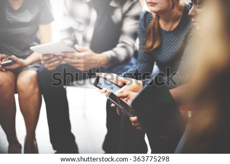 Business Team Digital Device Technology Connecting Concept