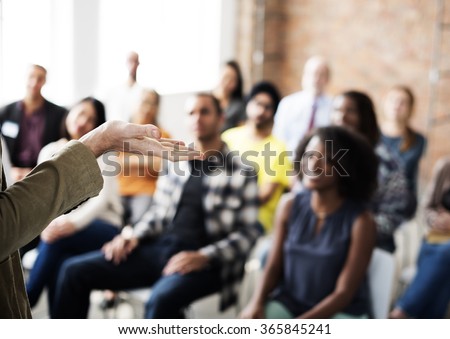 Audience Brainstorming Colleagues Company Office Concept