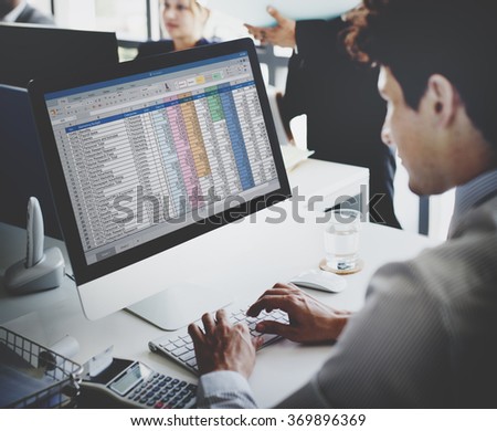 Businessman Working Accounting Statistics Stats Concept