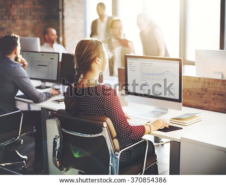 Finance Report Statistic Businesswomen Office Concept