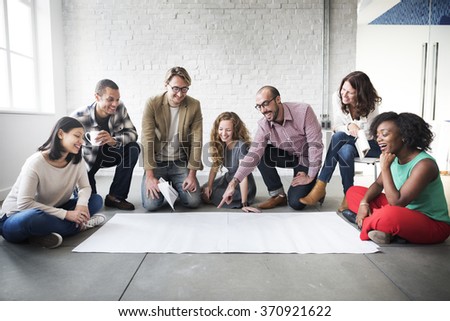 Creative Group Working Designing Concept