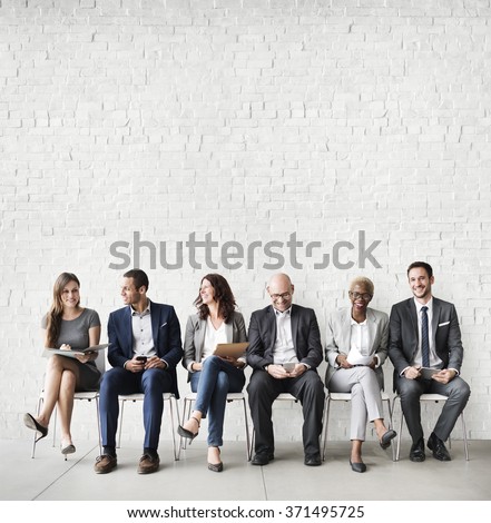 Business People Meeting Corporate Digital Device Connection Concept