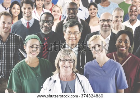 Medication Profession Occupation Team Smiling Concept