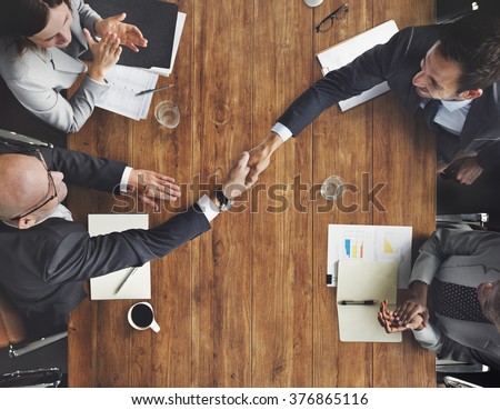 Business Team Meeting Handshake Applaud Concept