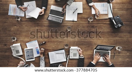 Business People Analyzing Statistics Financial Concept