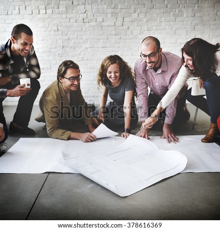 Creative Group Working Designing Concept