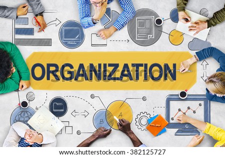 Organization Management Structure Corporate Team Concept