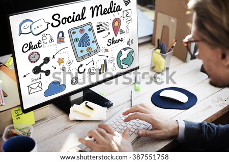 Social Media Connection Global Communication Concept