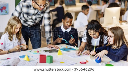 Classroom Learning Mathematics Students Study Concept