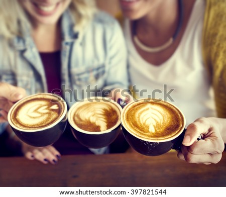 Coffee Shop Cafe Restaurant  Latte Cappuccino Concept