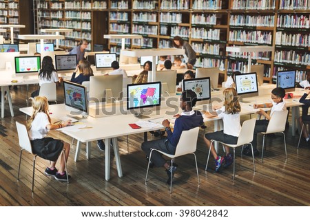 Education School Student Computer Network Technology Concept
