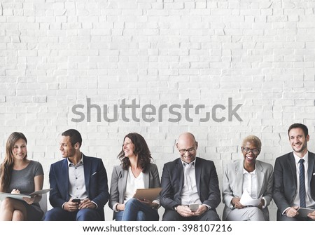 Business People Meeting Corporate Digital Device Connection Concept