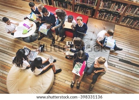 Education School Student Reading Library Learning Concept